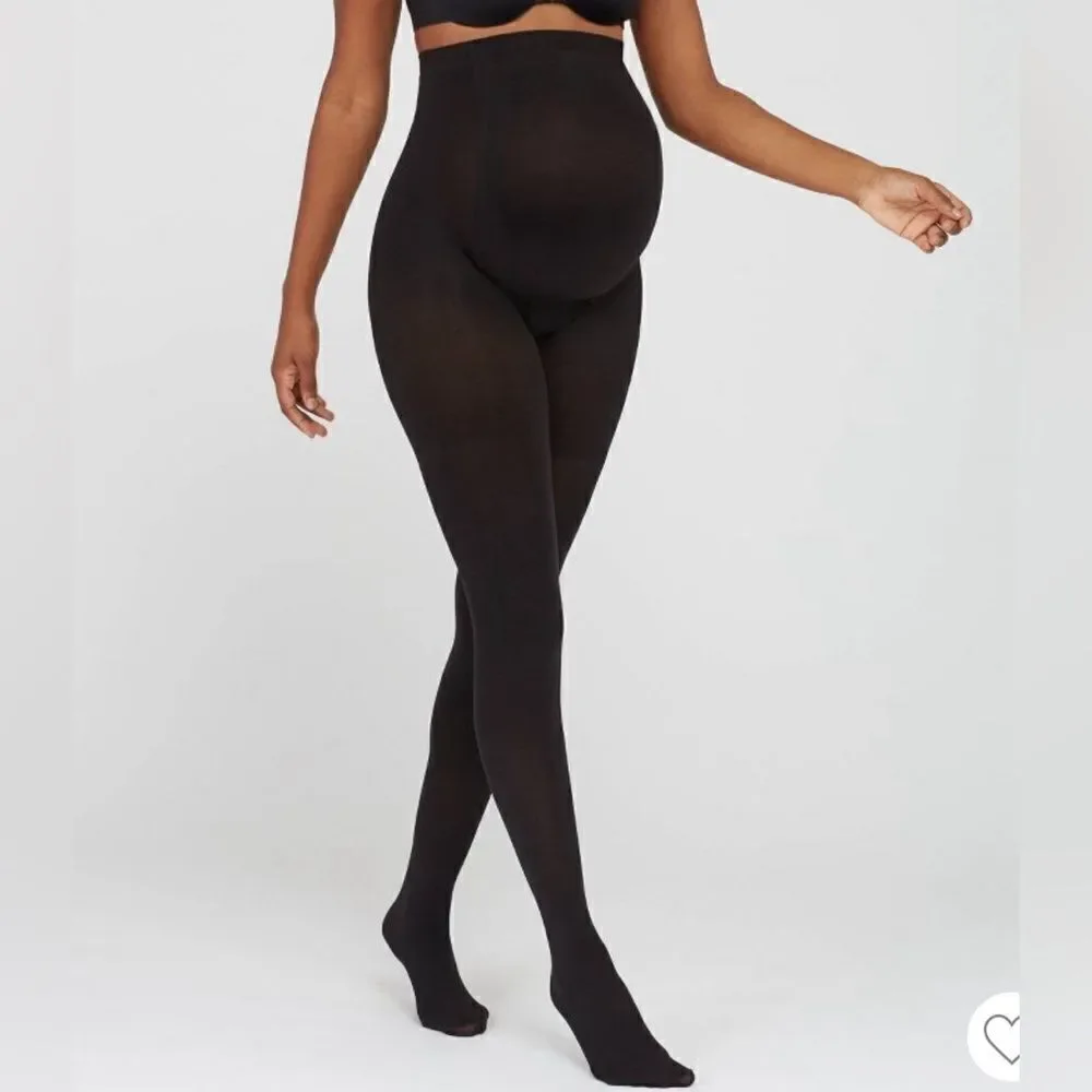 NWT Assets by Spanx Maternity Opaque Stripe Patterned Tights - Size 3